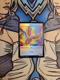 1x Dragon / Bird Dual-Sided Token FOIL - NM/M DMC DMU MTG Magic - Image 2