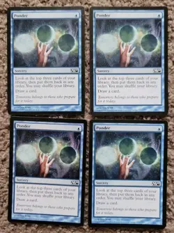 4x MTG PONDER (x4) M10 SET OF FOUR Playset NM-LP Magic Regular - Image 1