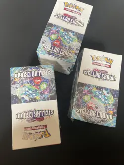 Pokemon TCG Scarlet & Violet Stellar Crown Half Booster Box, 18 Packs, Sealed. - Image 1