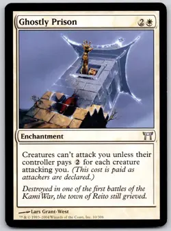 Ghostly Prison 10 Uncommon Champions of Kamigawa Magic: The Gathering LP - Image 1