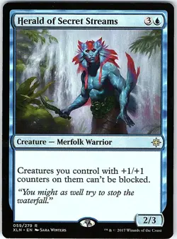 1x Herald of Secret Streams NM-Mint, English Ixalan MTG Magic - Image 1