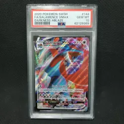 2020 Pokemon: SALAMENCE VMAX 144/189 - [Darkness Ablaze] - Gem Mint - PSA 10 💎 - Image 1