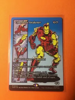 MTG Magic The Gathering Cyberdrive Awakener MAR Mythic Borderless Blue Marvel - Image 1