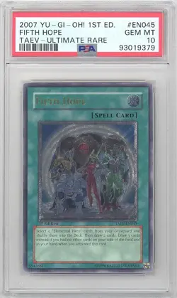 PSA 10 - YuGiOh Card - TAEV-EN045 - FIFTH HOPE (ultimate) *1st Edition* GEM MINT - Image 1