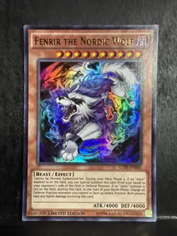 Yugioh: Fenrir The Nordic Wolf LC05-EN002 Ultra Rare Limited Edition NM - Image 1