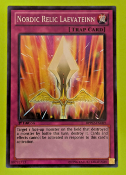 Yu-Gi-Oh Nordic Relic Laevateinn 1st Edition Super Rare BPW2-EN089 Nm - Image 1