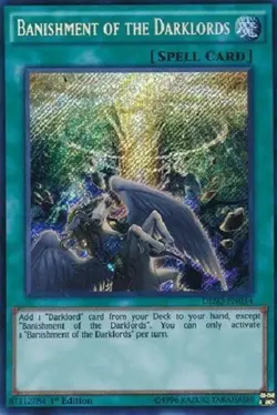 *** BANISHMENT OF THE DARKLORDS *** SECRET RARE 1ST EDITION DESO-EN034 YUGIOH! - Image 1