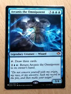MTG Magic: Arcanis der Allgewaltige, the Omnipotent, English, Mythic, Card Draw - Image 1