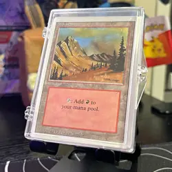 36~ Count NM Vintage BULK MTG LOT Mountain Revised Edition Land Cards 1994 +Case - Image 1