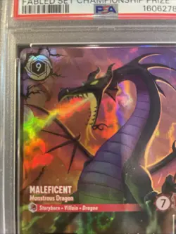 Disney Lorcana Maleficent - Monstrous Dragon Store Champ PSA 10 2025 #5 Foil - Image 2