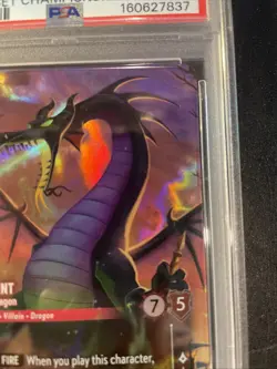 Disney Lorcana Maleficent - Monstrous Dragon Store Champ PSA 10 2025 #5 Foil - Image 3