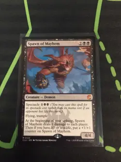MTG Magic The Gathering Spawn Of Mayhem CLU Mythic Black Demon Commander - Image 1