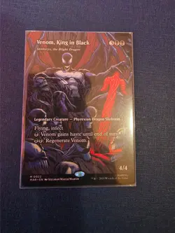 Magic The Gathering: Spider-man - Venom King In Black Borderless - Image 1