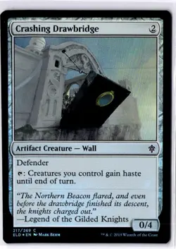 Crashing Drawbridge Throne of Eldraine Foil NM C 217/269 - Image 1