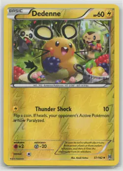 Dedenne 57/162 Uncommon BREAKthrough Pokemon Reverse Holo Moderately Played - Image 1