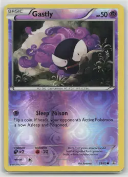 Gastly 33/83 Common Generations Pokemon Reverse Holo Moderately Played - Image 1