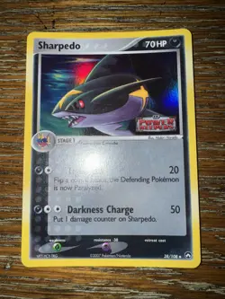 Sharpedo 38/108 Pokemon EX Power Keepers Reverse Holo STAMPED - Image 1