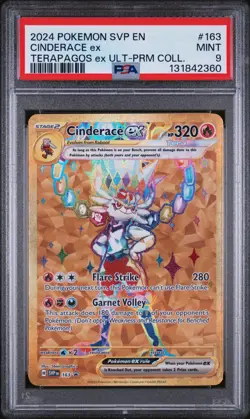 CINDERACE EX #163 BLACK STAR PROMO TERAPAGOS ULTRA PREMIUM COLL 2024 POKEMON 9 - Image 1
