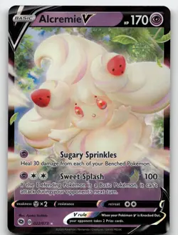 ALCREMIE V 022/073 V RARE CHAMPION'S PATH POKEMON NEAR MINT - Image 2