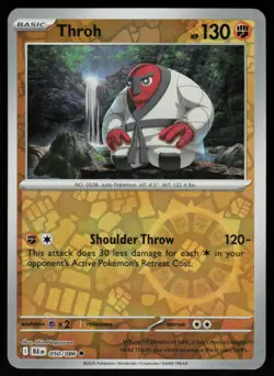 Throh 050/086 Uncommon Black Bolt Pokemon Reverse Holo Near Mint - Image 1