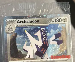 Pokemon TCG Stellar Crown Archaludon 107/142 GameStop Promo SEALED Cosmos Holo - Image 3