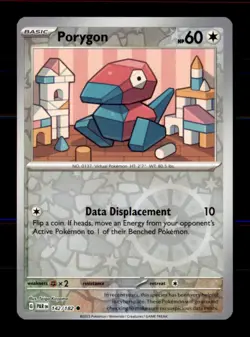 Porygon 142/182 Common Paradox Rift Pokemon Reverse Holo Near Mint - Image 1
