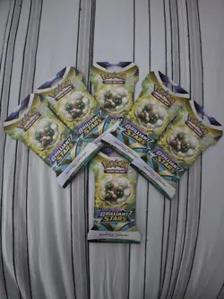 Pokemon TCG: Sword & Shield - Brilliant Stars Sleeved Booster Pack - 6 Pack Lot - Image 1
