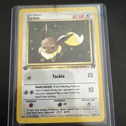 Eevee First Edition Team Rocket 55/82 LP Pokemon TCG - Image 1