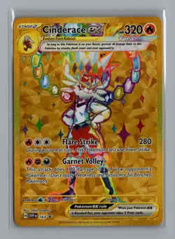 2024 Pokemon Cinderace ex SVP 163 Scarlet & Violet Black Star Promo Holo NM - Image 1