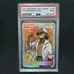 2017 Pokemon PROFESSOR KUKUI 148/149 Full Art Sword & Shield Base Set Mint PSA 9 - Image 1