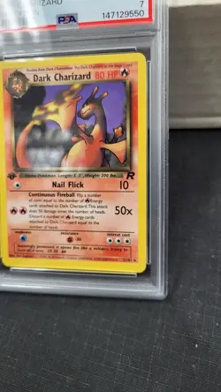2000 DARK CHARIZARD 1ST EDITION TEAM ROCKET POKEMON TCG PSA 7 #21/82 - Image 3