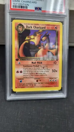 2000 DARK CHARIZARD 1ST EDITION TEAM ROCKET POKEMON TCG PSA 7 #21/82 - Image 4