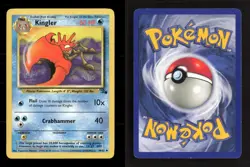 Kingler 38/62 Fossil Unlimited MP Pokemon - Image 3