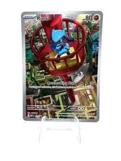 2025 Pokemon TCG Mega Evolution Promo Riolu 010 Full Art Holo EN Near Mint - Image 1