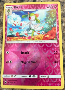 Kirlia 92/147 Burning Shadows 2017 Pokemon TCG Reverse Holo Uncommon Fairy NM/LP - Image 1