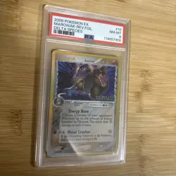 2005 POKEMON EX DELTA SPECIES #10 MAROWAK-REVERSE FOIL PSA 8 - Image 5