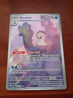 Aurorus 092/088 Illustration Rare Full Art Pokemon Card Perfect Order English - Image 1