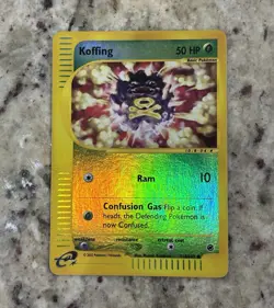 Pokemon TCG Koffing 114/165 Expedition Base Set Reverse Holo Common 2002 50 HP - Image 1