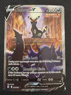 Pokemon TCG Umbreon V 189/203 Evolving Skies Alt Full Art Holo Ultra Rare - Image 1