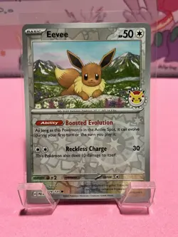 Eevee (Pokemon Day 2025) (Reverse Cosmos Holo) 074/131 Misc Cards & Products NM - Image 1