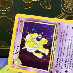 Pokemon 1999 Hypno Fossil Holo Rare Card 1st Edition 8/62 LP + NM - - Image 3