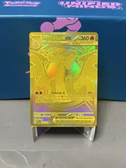 Pokemon Mega Charizard X Ex 130/094 Phantasmal Flames Hyper Rare Gold - Image 2