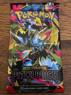 Pokemon TCG-Mega Evolution:Pitch Black Booster Pack (Unopened, Early Release) - Image 1