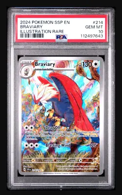Braviary #214 Illustration Rare Surging Sparks Pokemon TCG PSA 10 - Image 1