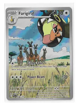 Farigiraf 228/193 Paldea Evolved Holo Full Art FA Pokemon TCG Card NM - Image 1