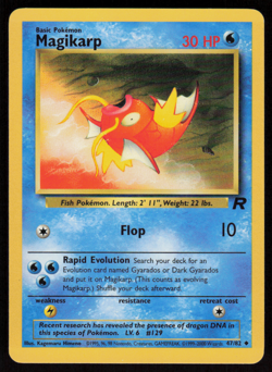 Magikarp 47/82 Uncommon Team Rocket Pokemon Unlimited LP - Image 1