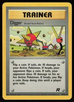 Digger 75/82 Uncommon Team Rocket Pokemon Unlimited LP - Image 1