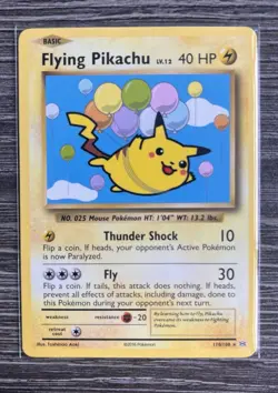Flying Pikachu 110 108 SEC Evolutions Pokemon LP - Image 1