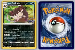 Alolan Raticate Pokemon GO 042/078 Reverse Holo NM - Image 3