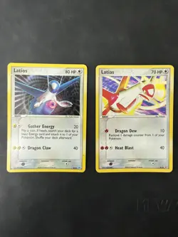 Pokemon TCG Latios 2/10 & Latias 4/10 EX Trainer Kit Holo Rare 2004 VTG MP - Image 1